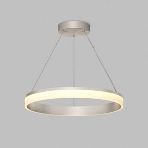 Подвесной светильник RING, ?600 мм, LED, 38Вт, 3000К, алюминий+акрил, сатин. никель